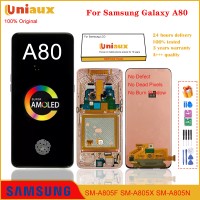 شاشة AMOLED أصلية مقاس 6.7 بوصة لهاتف Samsung Galaxy A80 A805F A8050 LCD