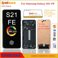6.4 אינץ' AMOLED מקורי עבור Samsung Galaxy S21 FE G990 G990B G990U תצוגת LCD