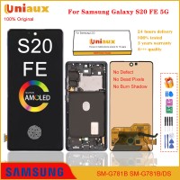 6.5 אינץ' AMOLED מקורי עבור Samsung Galaxy S20 FE 5G LCD S20 Fan Edition G780F G781F S20 Lite LCD