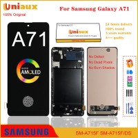 6.7 אינץ' AMOLED מקורי עבור Samsung Galaxy A71 A715 A715F A715FD תצוגת LCD
