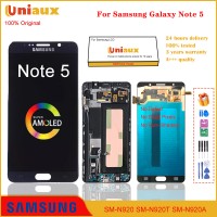 5.7 אינץ' AMOLED מקורי עבור Samsung Galaxy Note 5 LCD N920 N920F N920A N920C צג