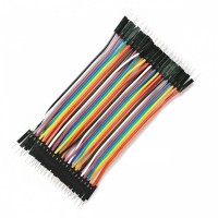 Línea de cable de cable de salto de cable DuPont de 40 pines macho a macho para bricolaje electrónico - Multicolor (10CM / 40PCS)