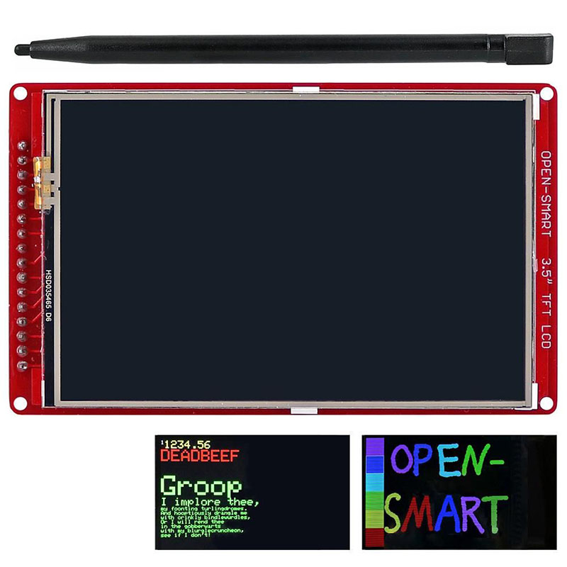 OPEN-SMART 3.5 pulgadas 480 * 320 TFT LCD Pantalla táctil Módulo de placa de ruptura con lápiz táctil para Arduino UNO R3 / Nano