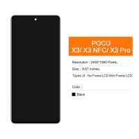 原装 POCO X3 Pro LCD 适用于小米 POCO X3 NFC 液晶显示屏触摸屏数字化仪组装零件适用于小米 POCO X3 M2007J20CG