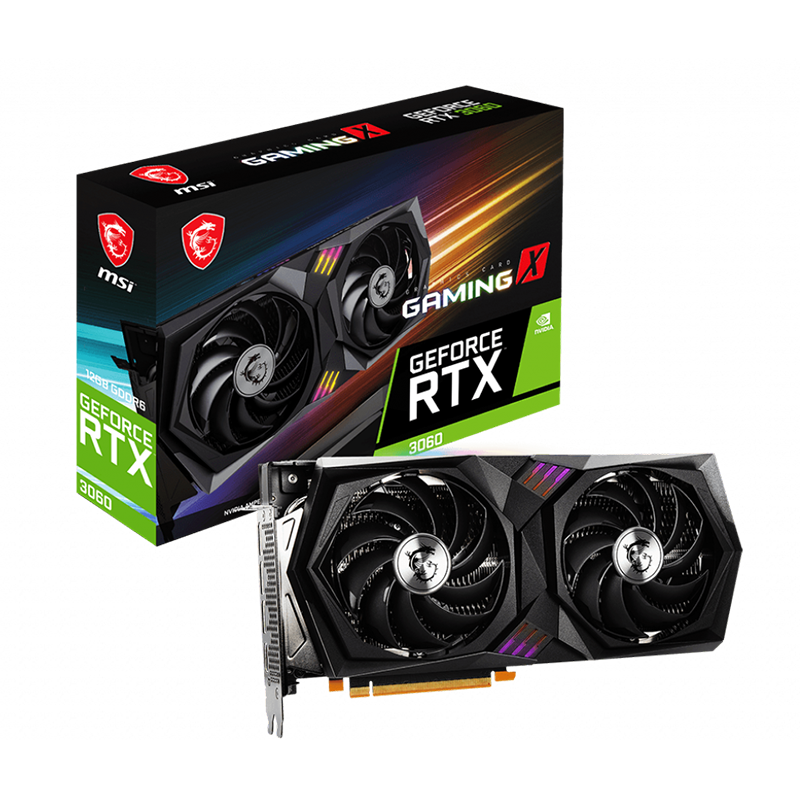 MSI Gaming GeForce RTX 3060 GAMING X TRIO 12GB GDDR6 PCI Express 4.0 Video Card RTX 3060 Gaming X 12G 2FANS for gamer