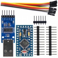 Improved Pro Mini ATmega328P 5V / 16MHz Board + CH340G USB to TTL Programmer Module for Arduino