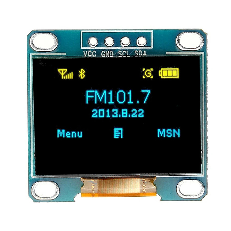 Geekcreit® 0.96 Inch 4Pin Blue Yellow IIC I2C OLED Display Module Geekcreit for Arduino – products that work with official Arduino boards