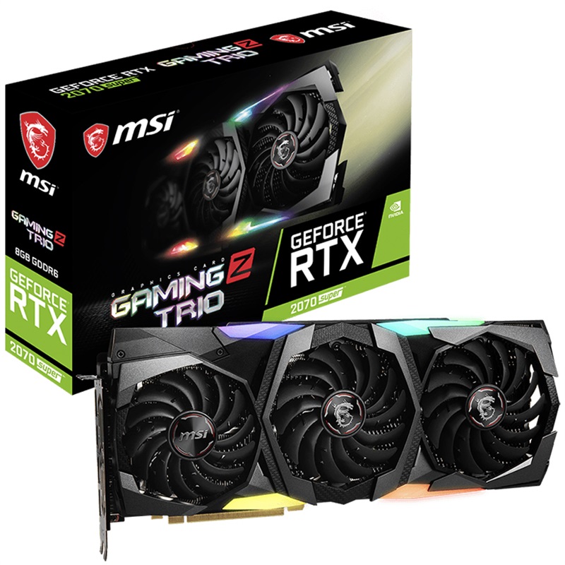 MSI NVIDIA GeForce RTX 2070 SUPER GAMING X TRIO 8G Graphics Card Support Ray Tracing with High Performance