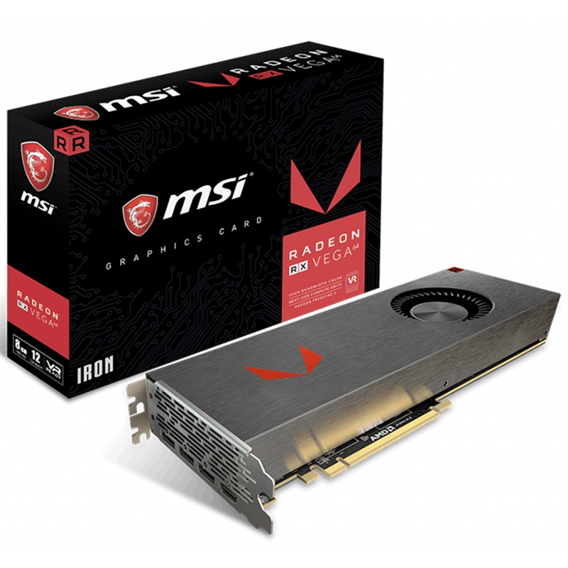MSI AMD Radeon RX Vega 64 IRON 8G Graphics Card with 8GB HBM2 4096 Units Cores Memory Support Crossfire 4-Way (Bridgeless)