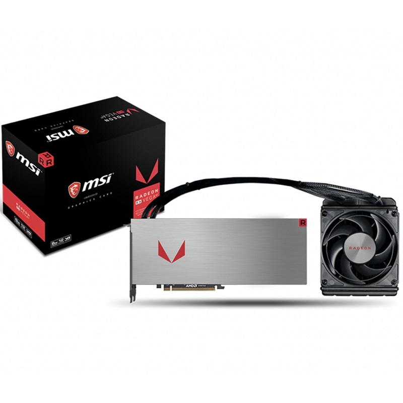MSI AMD Radeon RX Vega 64 WAVE 8G Graphics Card with All in One Radiator Support 8GB HBM2 4096 Units Cores Memory