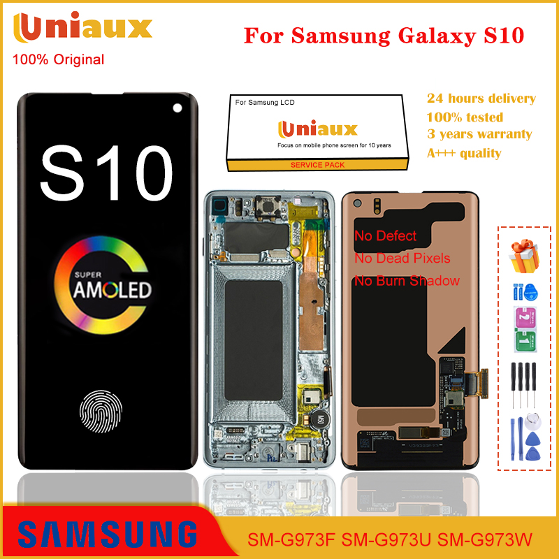 6.1″ Original AMOLED For Samsung Galaxy S10 G973 G973F G973U LCD Display
