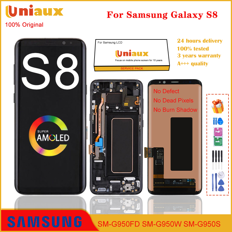 5.8″ Original AMOLED For Samsung Galaxy S8 G950 G950F LCD Display