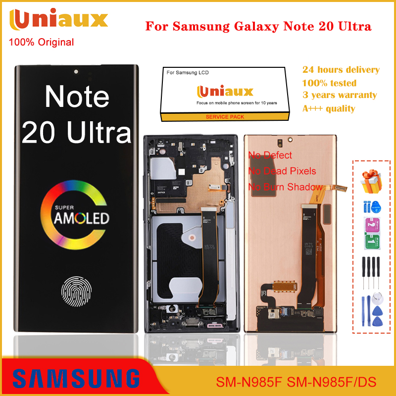 6.9” Original AMOLED For Samsung Galaxy Note 20 Ultra N986F N986B LCD Display