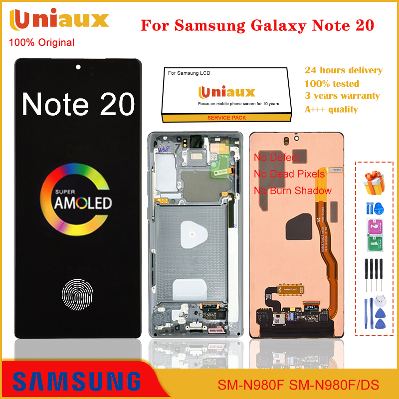 6.7″ Original AMOLED For Samsung Galaxy Note 20 N980 N980F LCD Display